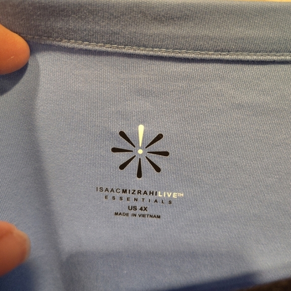 Isaac Mizrahi Live Blue Knit Snap Front Cardigan Shirt Jacket 4X Travel Casual - Picture 2 of 8